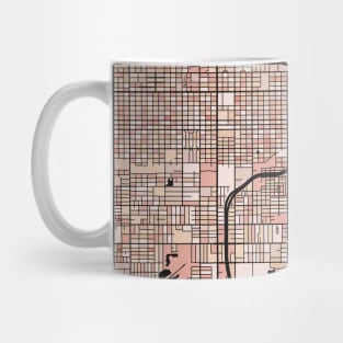 St. Petersburg Map Pattern in Soft Pink Pastels Mug